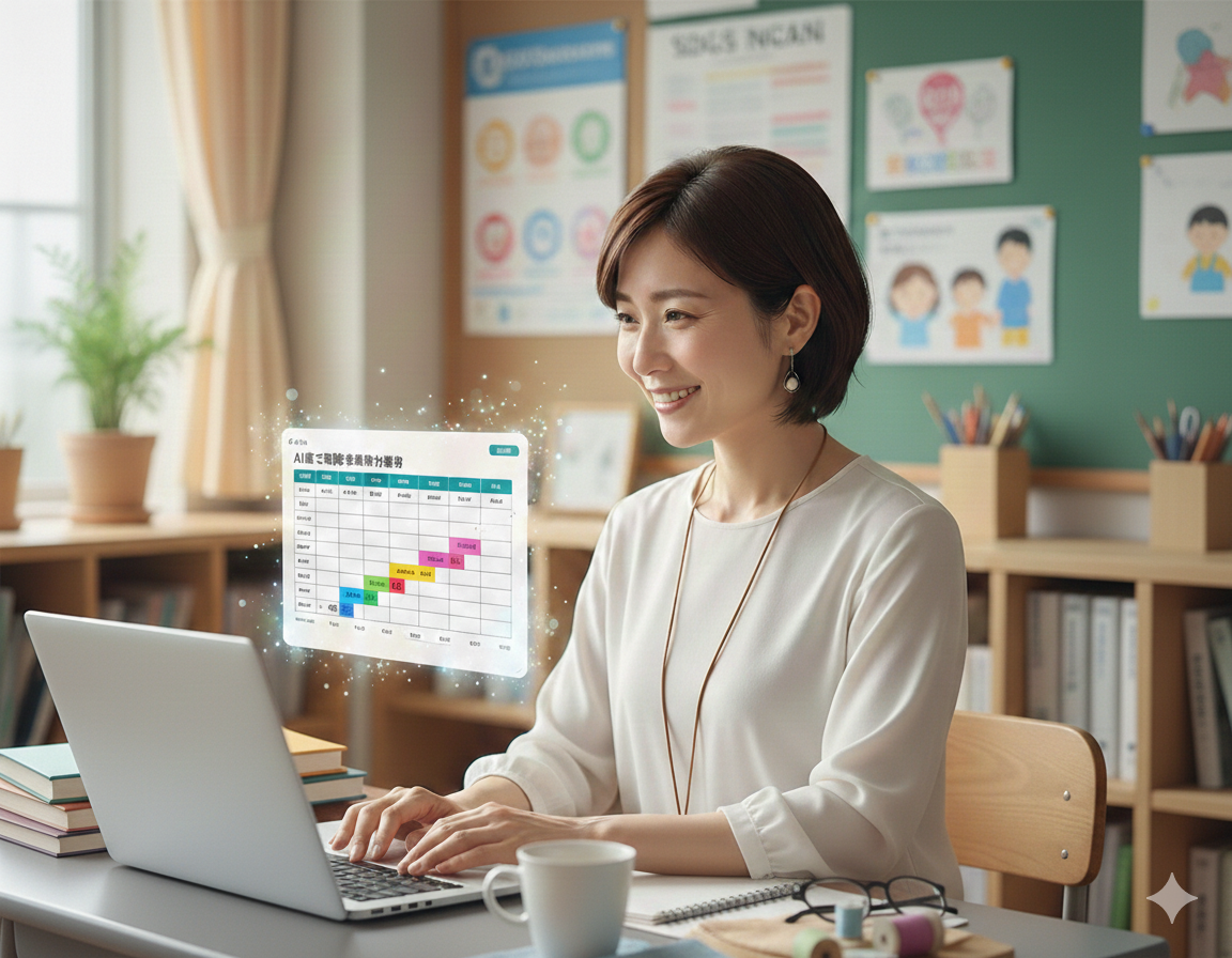 「AI校務事務」と年間授業スケジュールを爆速で作る方法